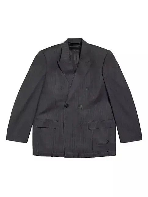 Balenciaga o1bcso1str0625 Deconstructed Jacket in Dark Grey Size M / US 6-8 / IT 42-44 - 1 Thumbnail