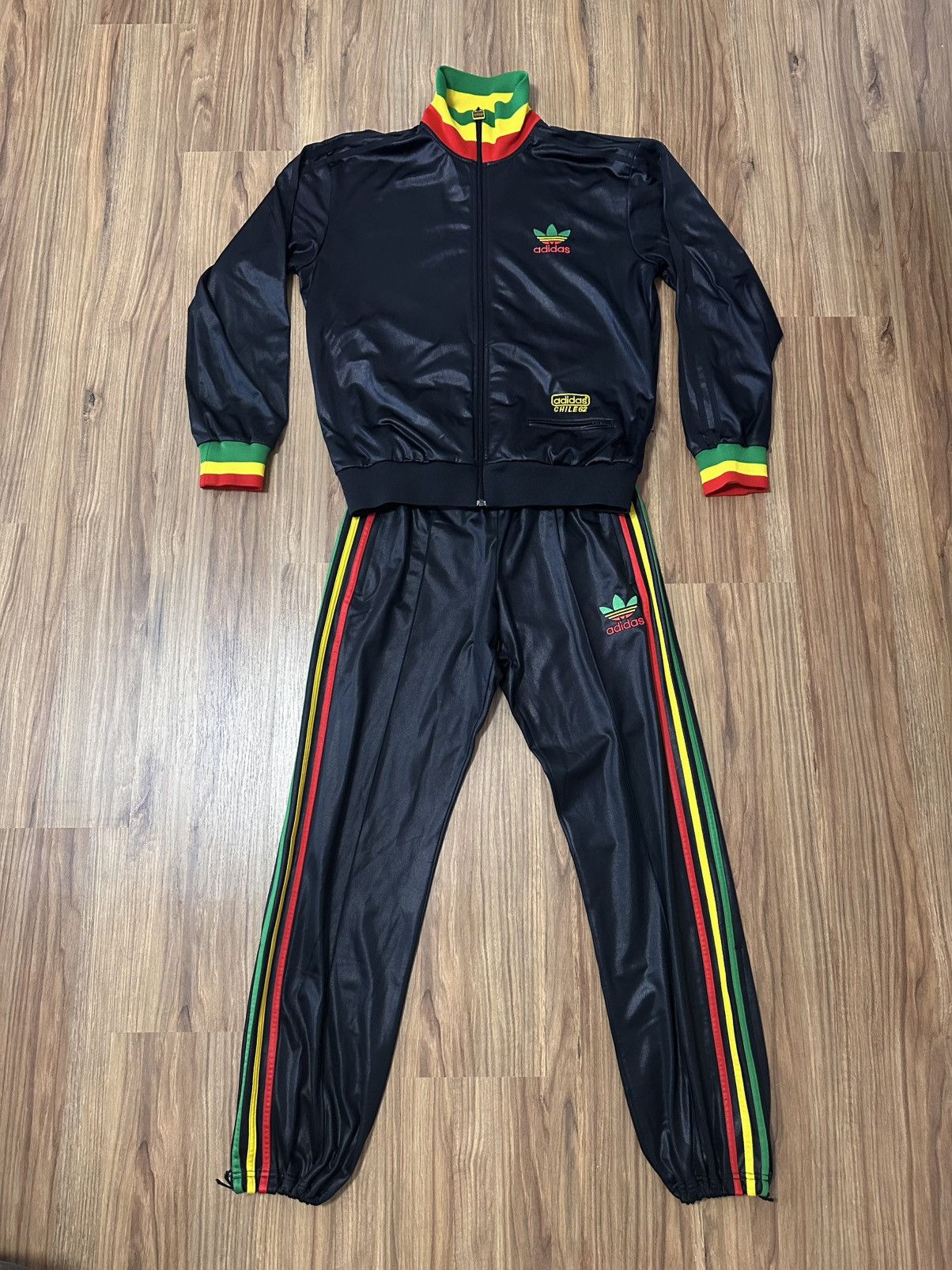 Adidas red yellow green tracksuit online