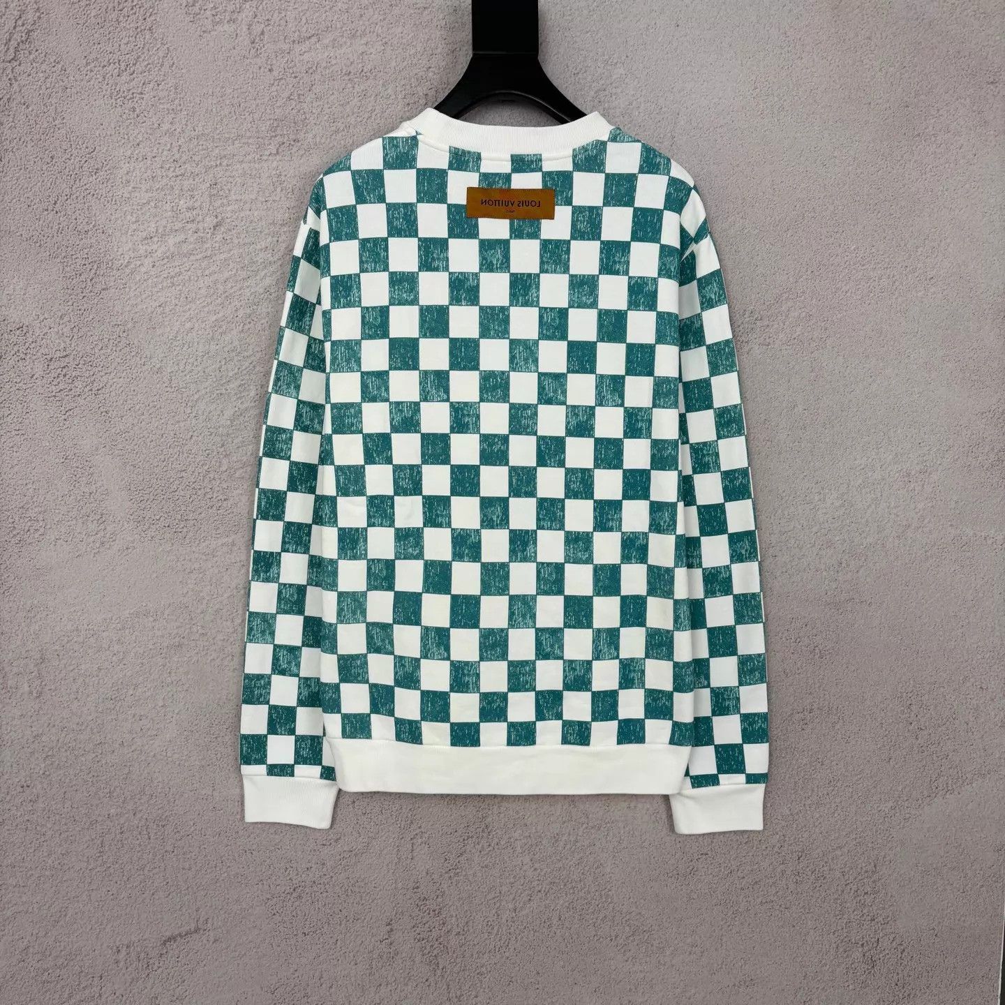 Louis Vuitton LV Tiffany Checker Crewneck Sweatshirt M White-Green New Size US M / EU 48-50 / 2 - 2 Thumbnail