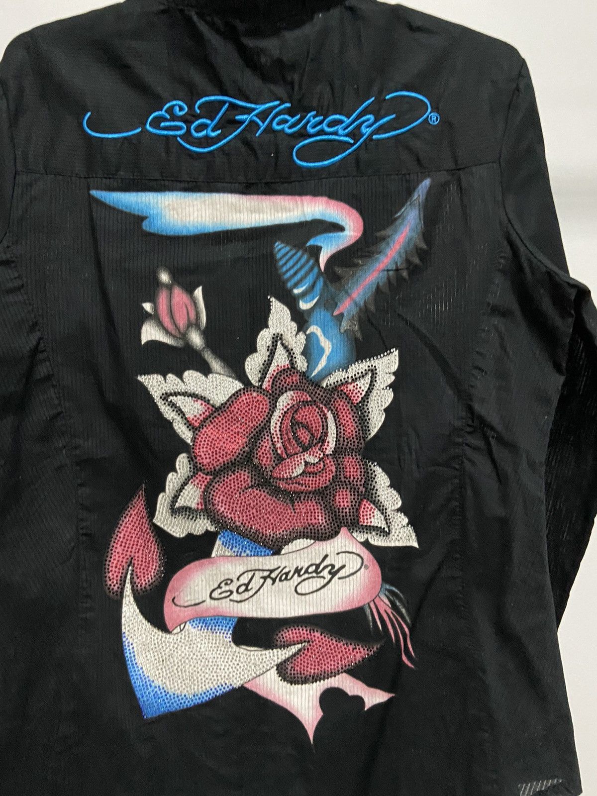 Christian Audigier × Ed Hardy × Vintage Ed hardy buttons vintage shirts heart big logo rhinestones Size XL / US 12-14 / IT 48-50 - 4 Thumbnail