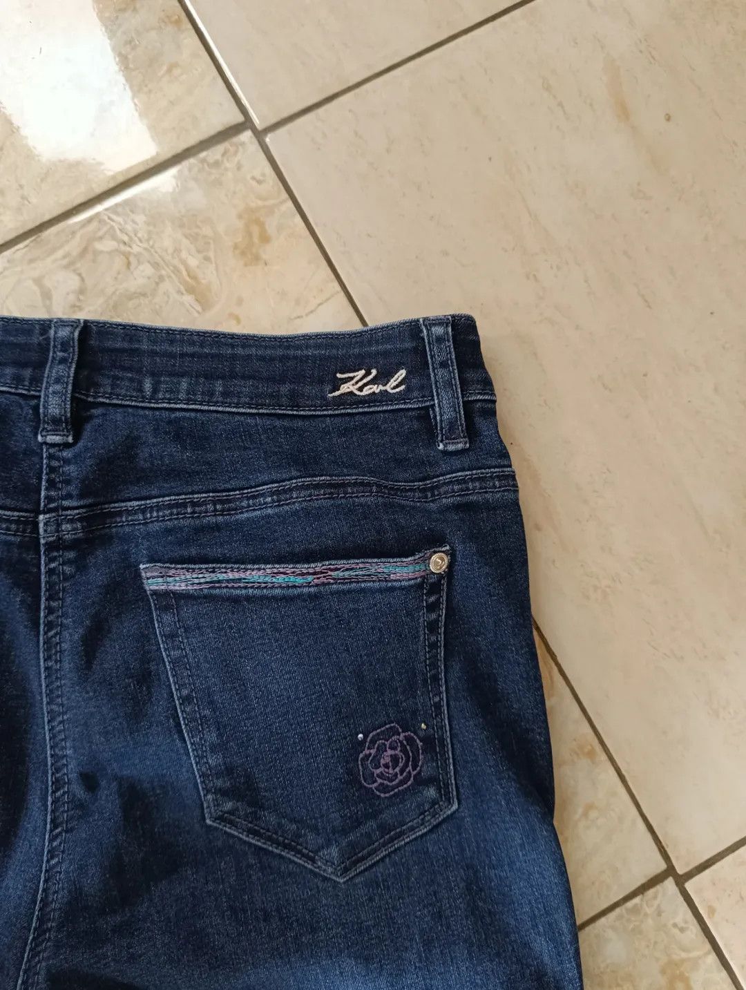 Karl Lagerfeld Karl Lagerfeld Cutbray Flare Bootcut Jeans Size 28" / US 6 / IT 42 - 6 Thumbnail