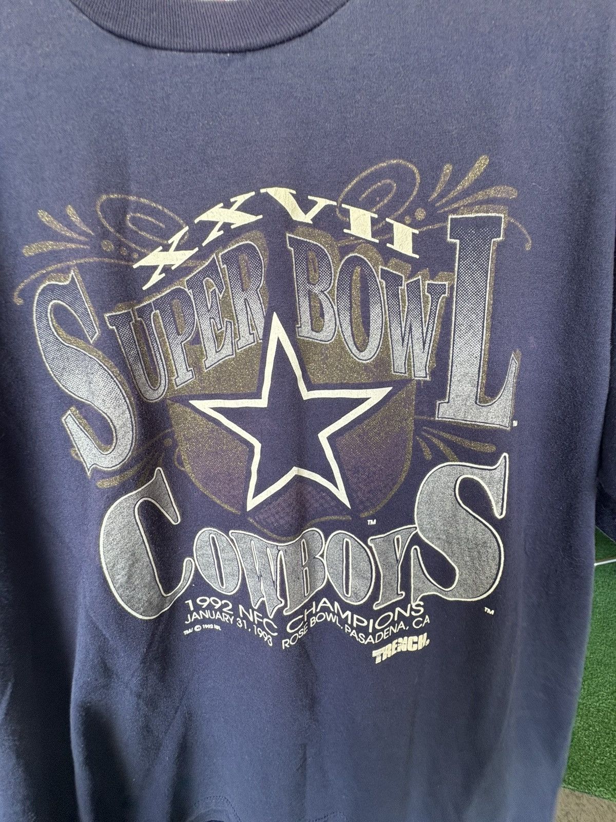 NFL Vintage 1992 Dallas Cowboys Super Bowl T-Shirt Size US XL / EU 56 / 4 - 2 Thumbnail