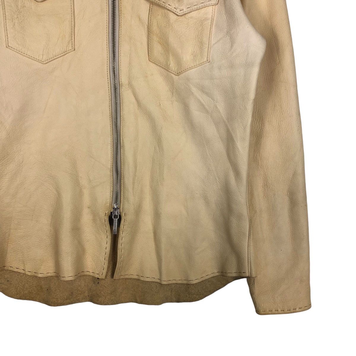 Japanese Brand 📌Vintage Leather Jacket Biker Number One Issey Miyake Size US M / EU 48-50 / 2 - 6 Thumbnail