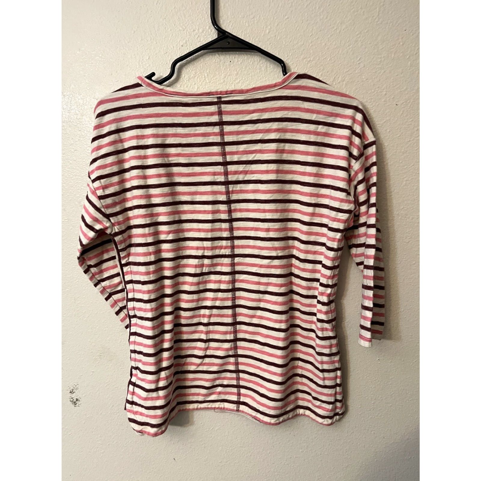 Talbots T by Talbots Blouse Multicolor Striped 3/4 Sleeve Scoop Neck Size MP Womens Size M / US 6-8 / IT 42-44 - 2 Thumbnail
