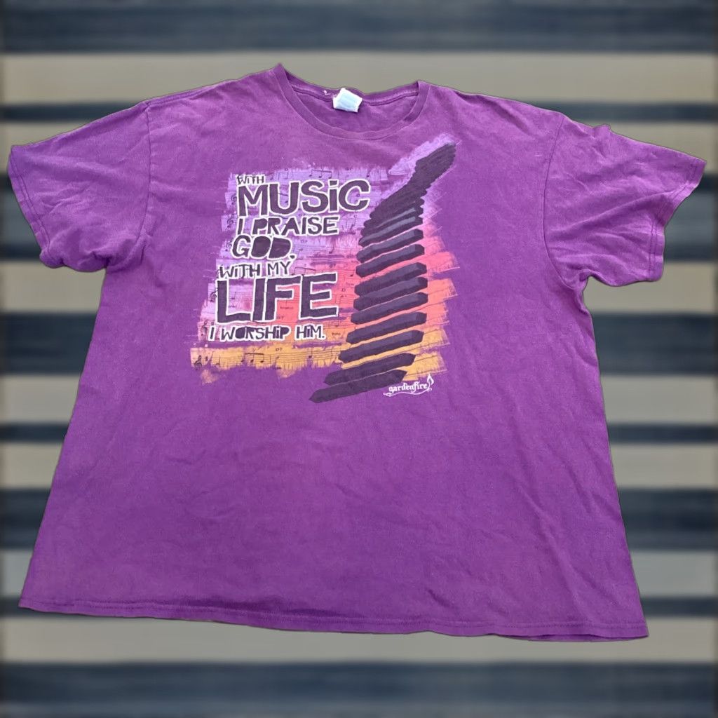 Delta VINTAGE Delta Jesus Tee Graphic Print Short Sleeve T-Shirt Unisex Adult XL Purple Size XL / US 12-14 / IT 48-50 - 1 Thumbnail