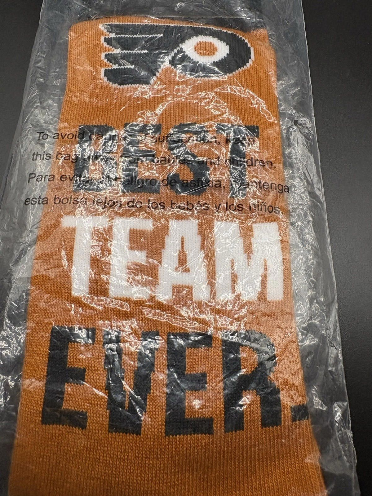Other For Bare Feet Philadelphia Flyers "Best Team Ever" Socks NEW Size ONE SIZE - 4 Thumbnail
