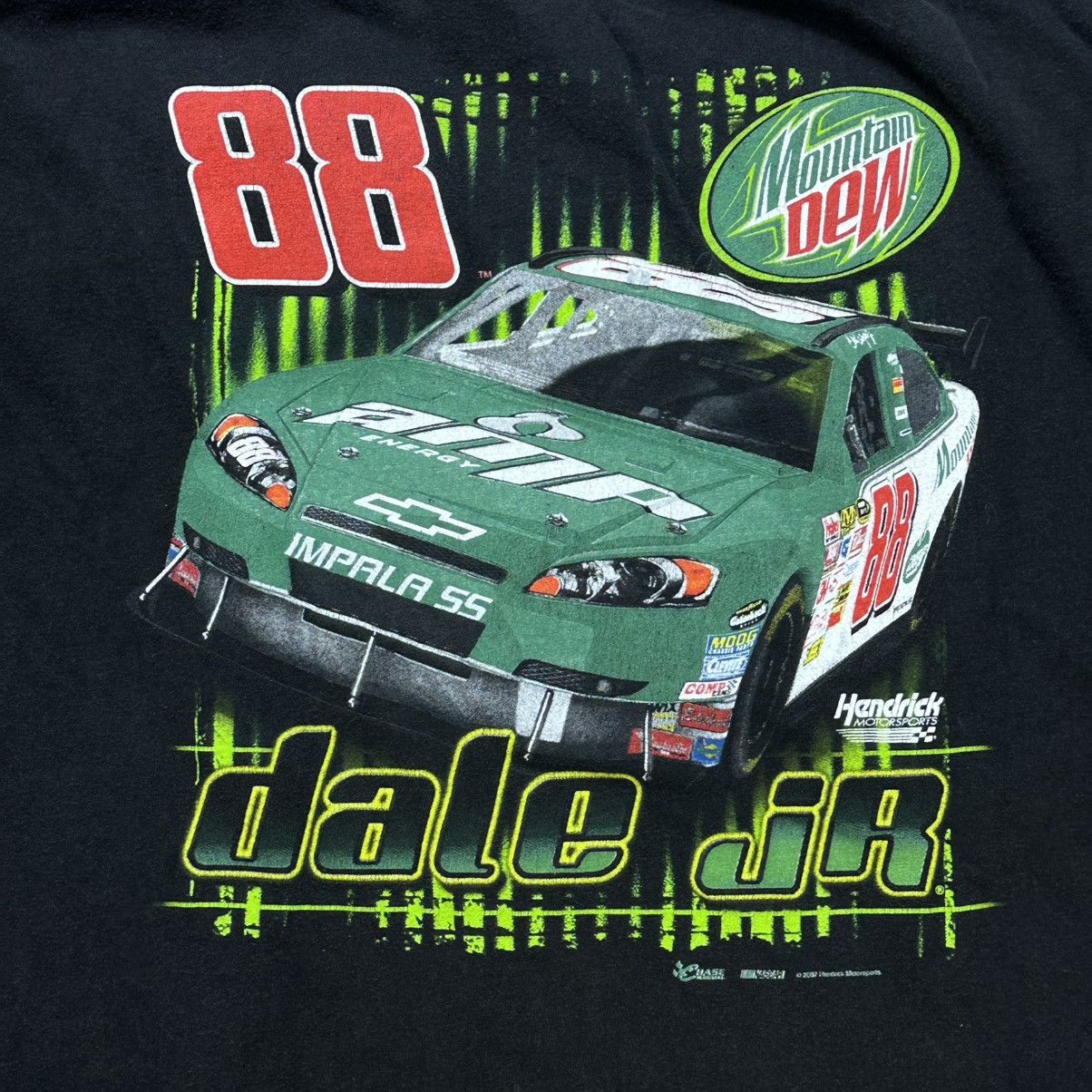Chase Authentics Dale Earnhardt Jr #88 Mountain Dew NASCAR Men's Vintage Tee Size US L / EU 52-54 / 3 - 9 Thumbnail