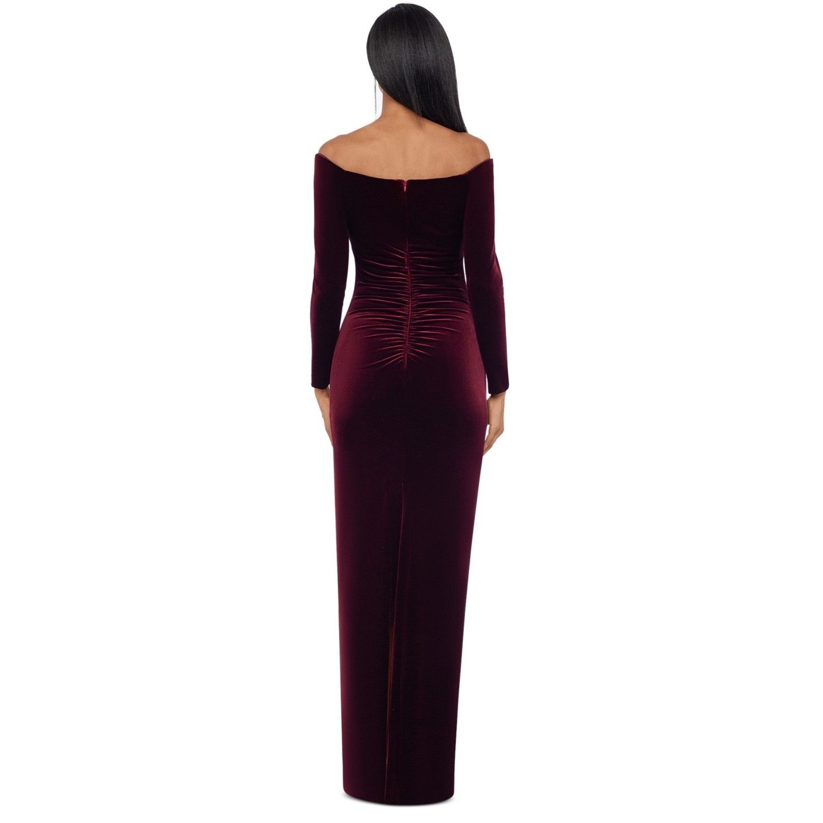 Other Xscape Burgundy Off the Shoulder Long Sleeve, 8P, MSRP: 179$ Size M / US 6-8 / IT 42-44 - 2 Thumbnail