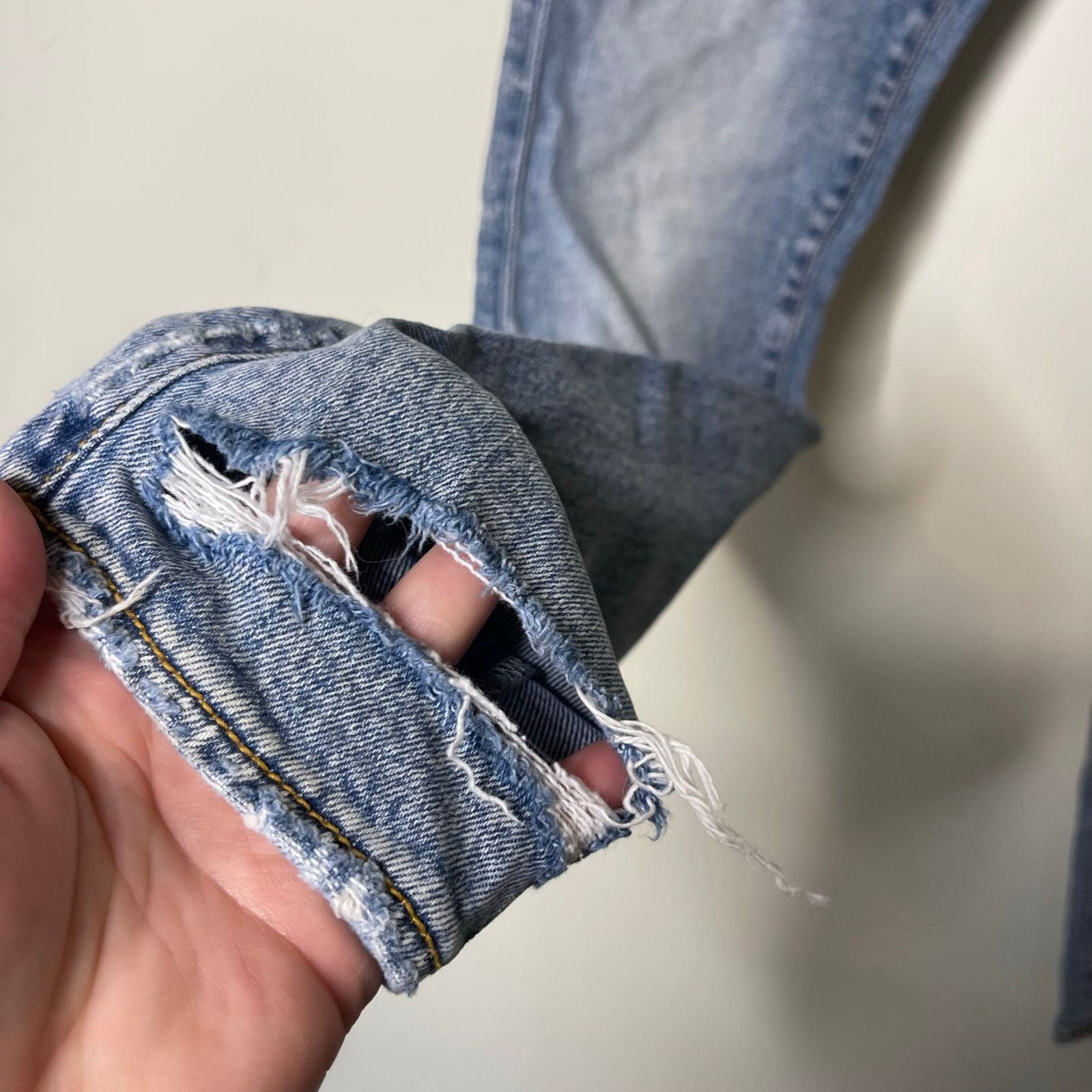 R13 R13 Alison Crop distress skinny mid rise jeans light blue 26 Size 26" / US 2 / IT 38 - 5 Thumbnail
