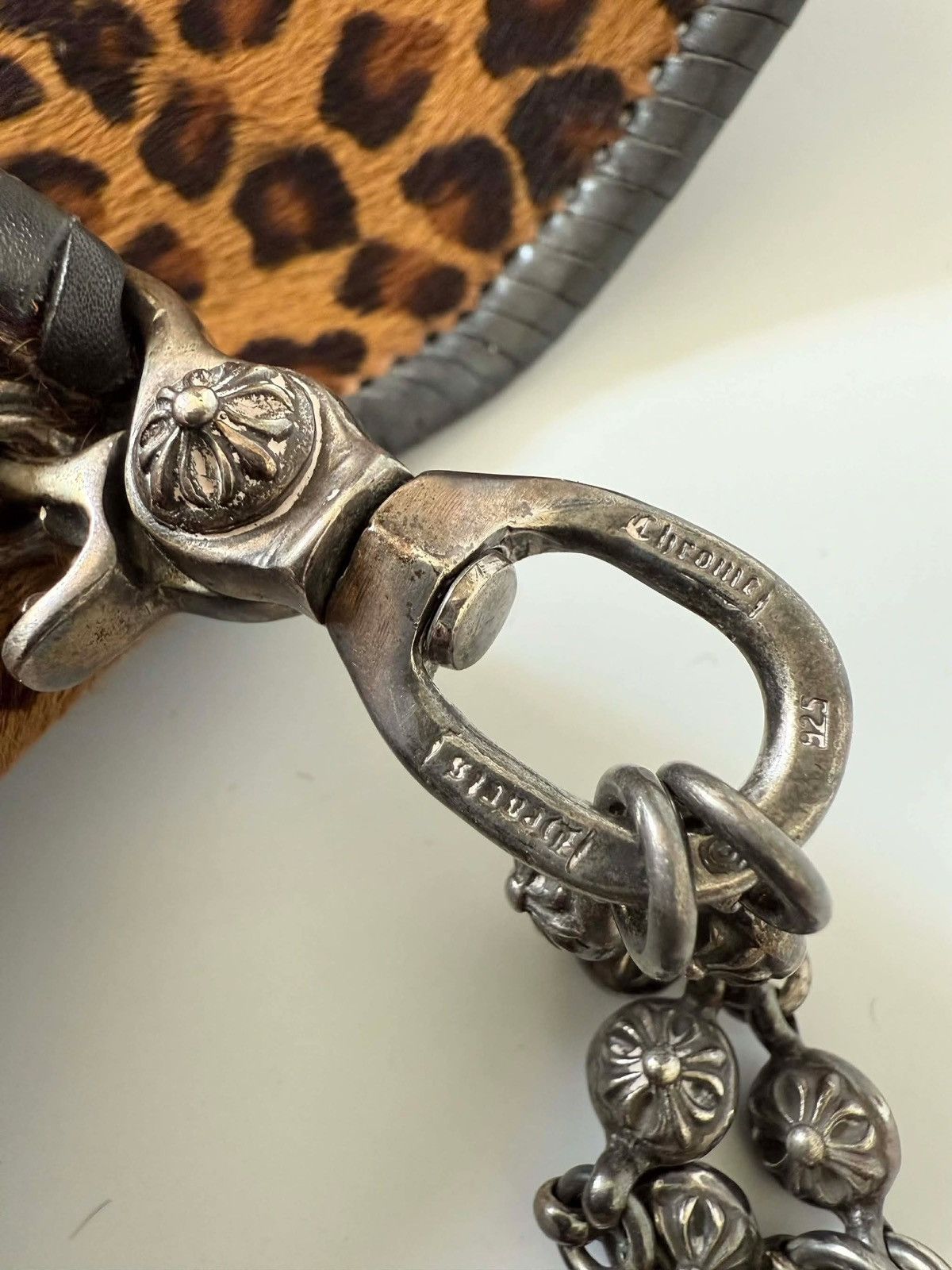 Chrome Hearts Chrome Hearts Leopard Pony Hair “Fuck you” Clutch Bag Size ONE SIZE - 7 Thumbnail