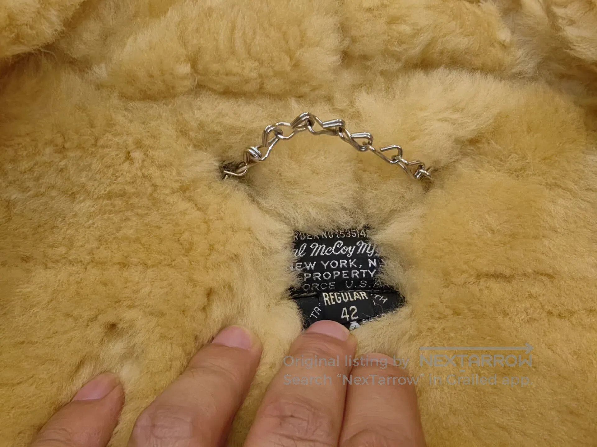 Other The REAL McCOY'S B3 Shearling Flight Jacket. Size US L / EU 52-54 / 3 - 4 Thumbnail