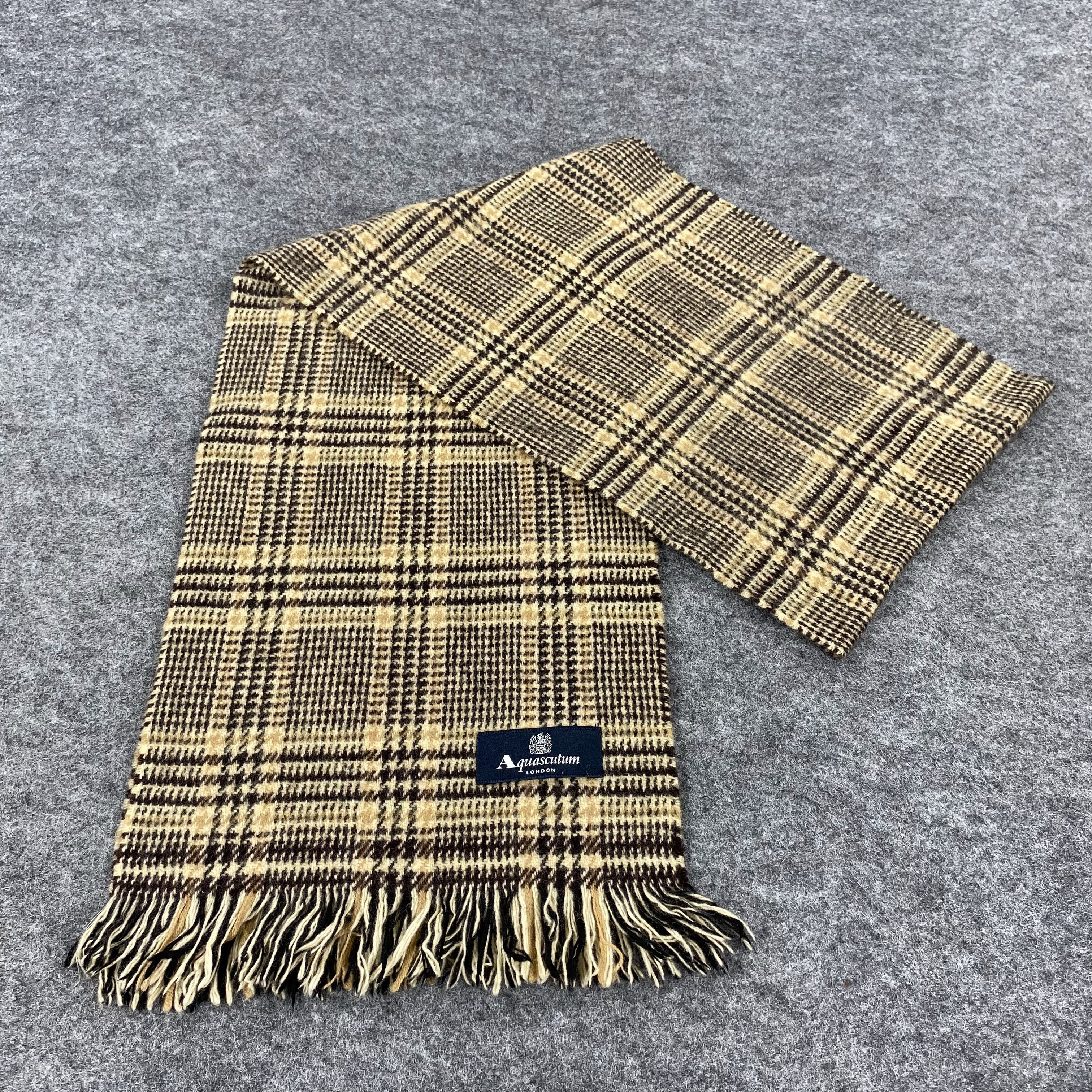 Aquascutum × Vintage GF10170 Aquascutum Scarf Neck Wear Muffler Nova Check Size ONE SIZE - 6 Thumbnail