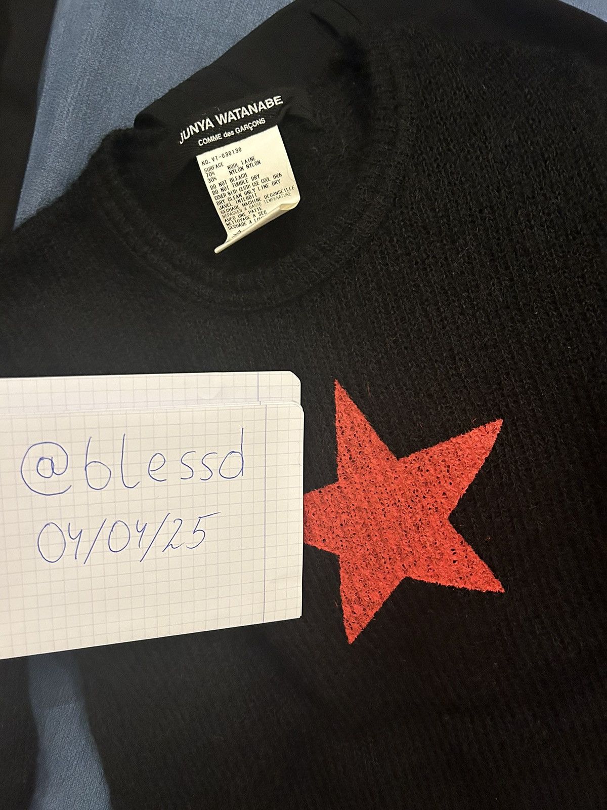 Comme des Garcons AW1998 Junya Watanabe Star Knit Sweater Size US XS / EU 42 / 0 - 8 Thumbnail