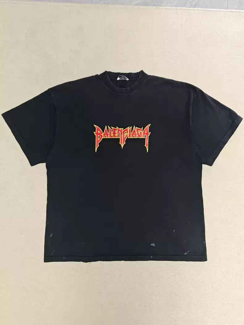Balenciaga Balenciaga 22ss Flash Flame Rock Band Logo Short