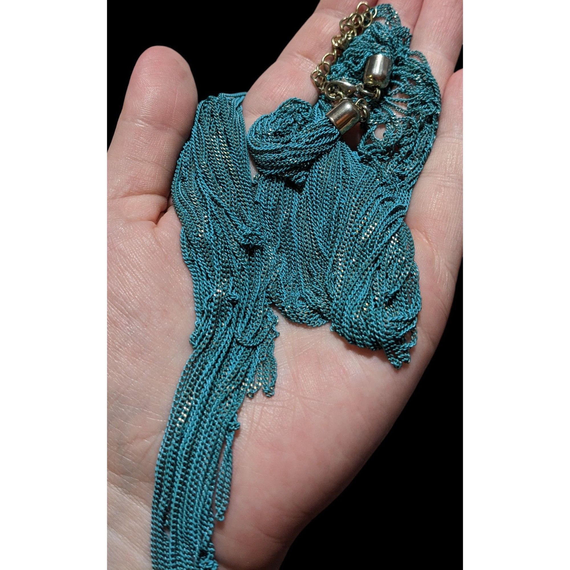 Other Abstract Blue Multilayer Chain Necklace Size ONE SIZE - 5 Thumbnail