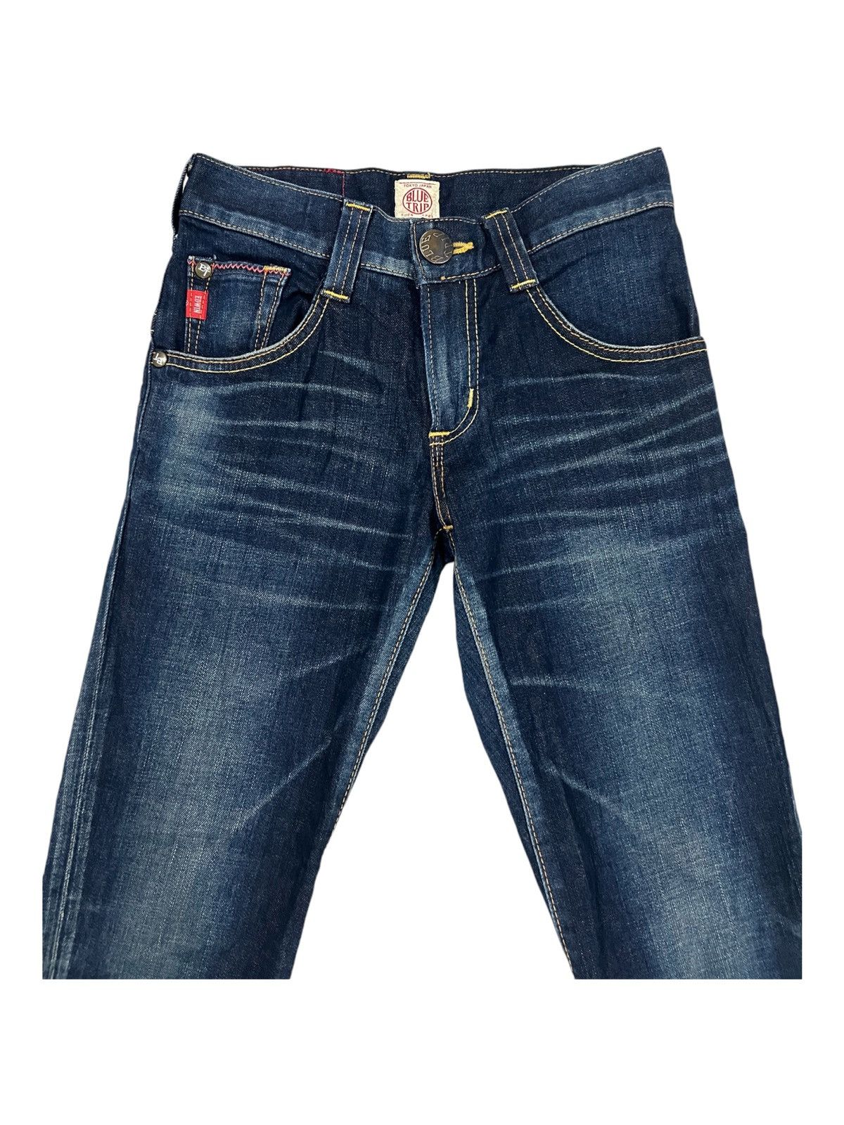 Edwin × Genuine Leather × If Six Was Nine Super Flare Hem Edwin Leather Hybrid Buckle Back Jeans Denim Size US 26 / EU 42 - 4 Thumbnail