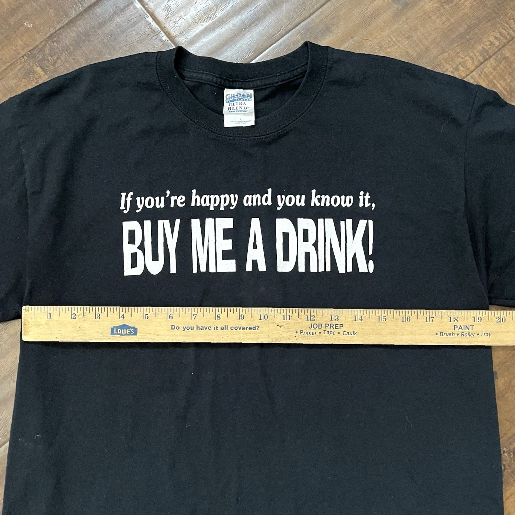 Gildan VINTAGE Gildan T-Shirt Mens Large 90s Beer Parody Funny Saying Crew Neck Black Short Sleeve 2000s Y2K Vintage Men’s Tee Size US L / EU 52-54 / 3 - 5 Thumbnail