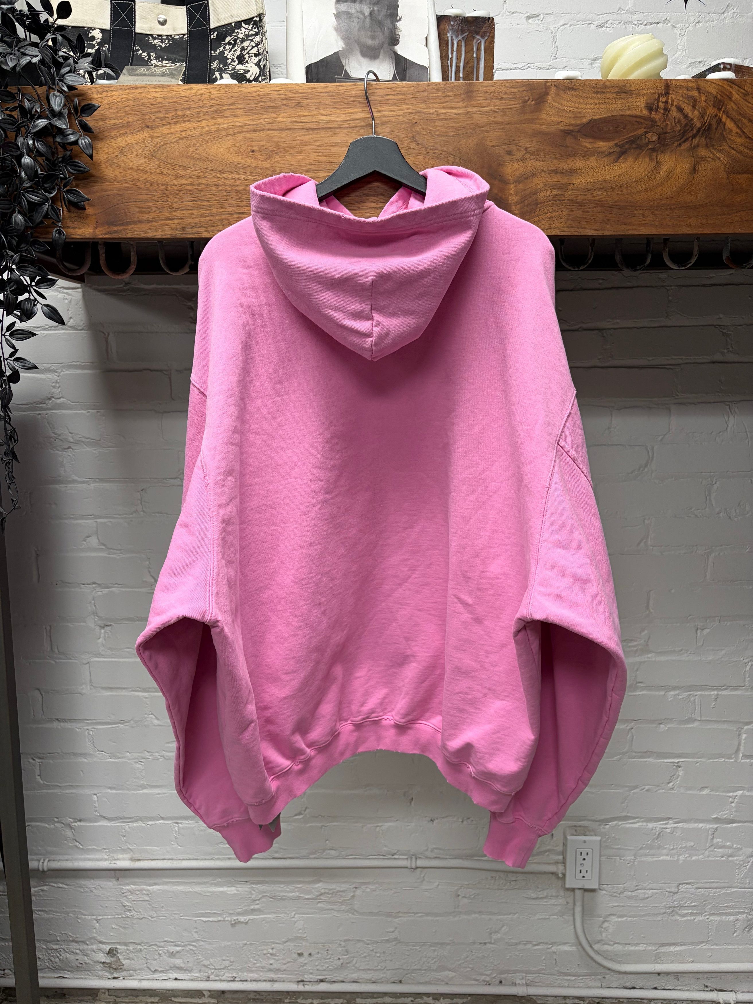 Balenciaga 2022 Balenciaga ‘Stencil Logo’ Oversized Pink Pullover Hoodie Size US XS / EU 42 / 0 - 4 Thumbnail