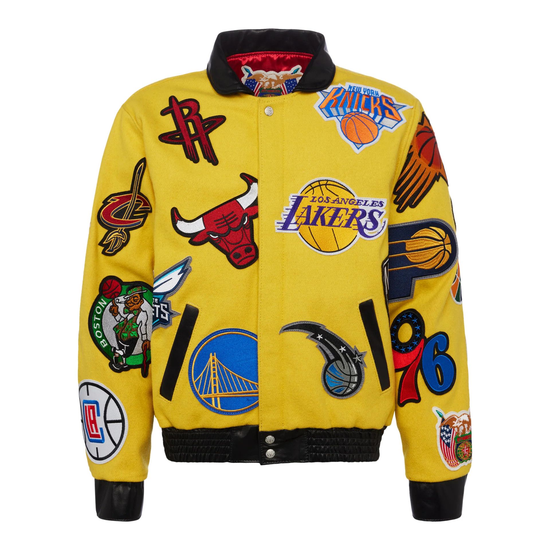 Jeff Hamilton × NBA Jeff Hamilton NBA Collage Wool and Leather Jacket Size M New Size US M / EU 48-50 / 2 - 18 Thumbnail