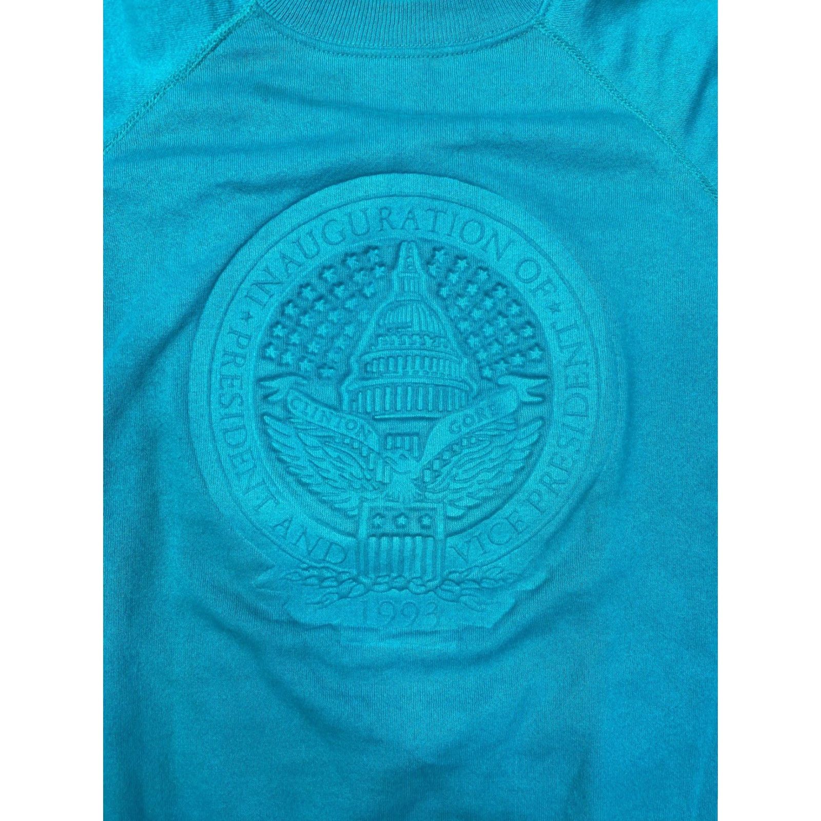Hanes Clinton Gore 1993 Presidential Inaugaration Pullover Sweatshirt Green L Hanes Shirt Mens Size US L / EU 52-54 / 3 - 3 Thumbnail