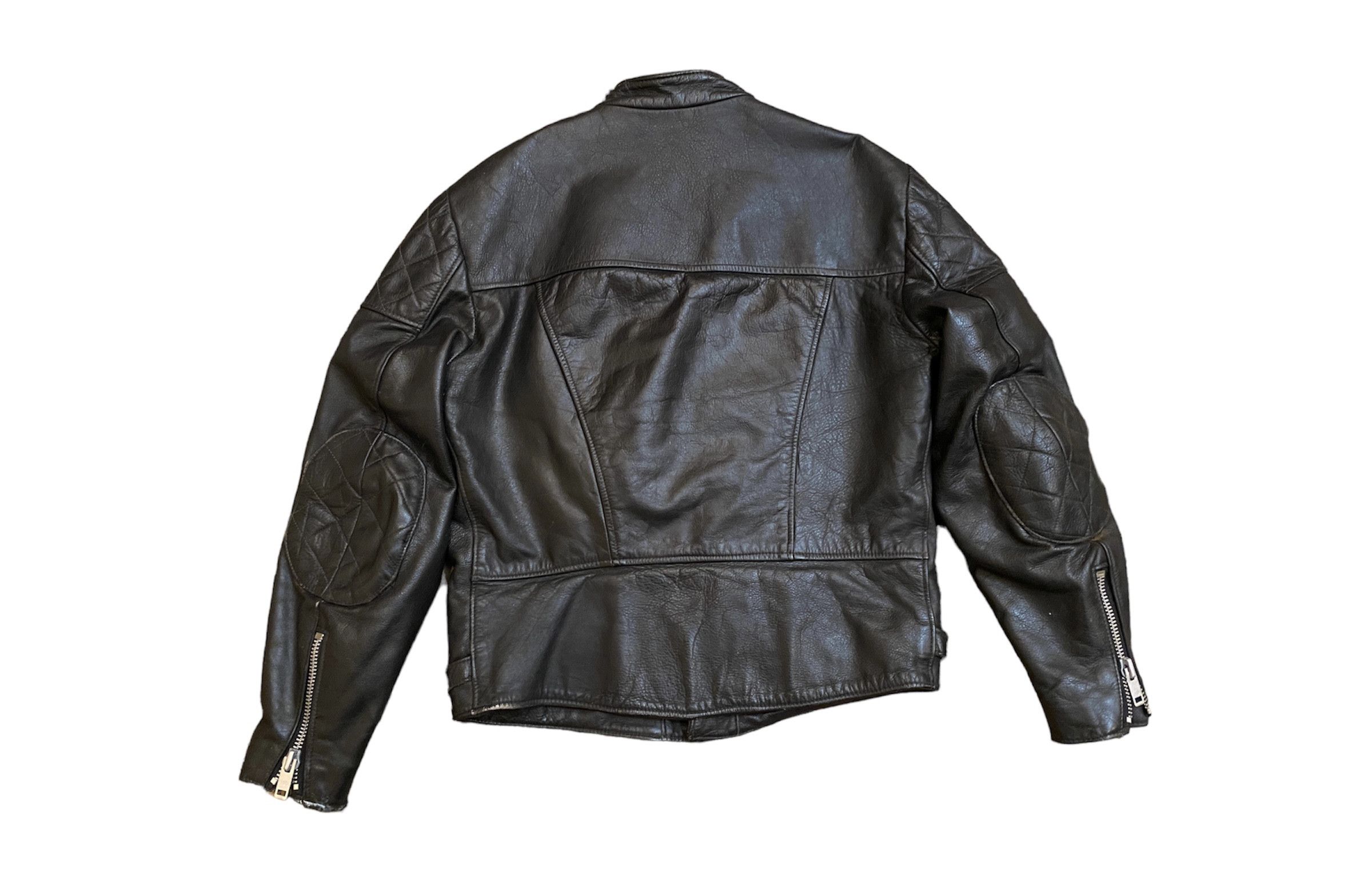 Vintage Rare Vintage UK 80s Wolf Leathers Biker Jacket Cafe Racer Size US L / EU 52-54 / 3 - 7 Thumbnail