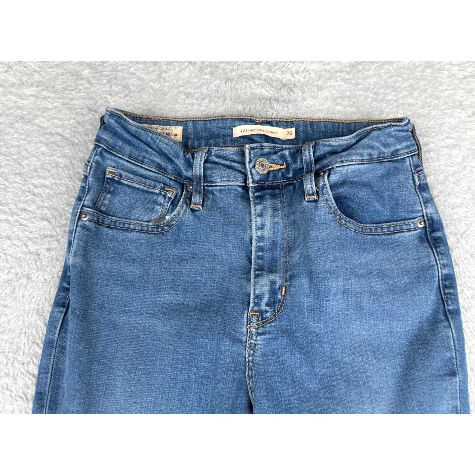 Levi's Levi's Jeans Women 26 Blue Denim 700 Series Skinny High Rise Cotton 26x30 Regular 5-Pocket Distressed Stretch Size 26" / US 2 / IT 38 - 4 Thumbnail
