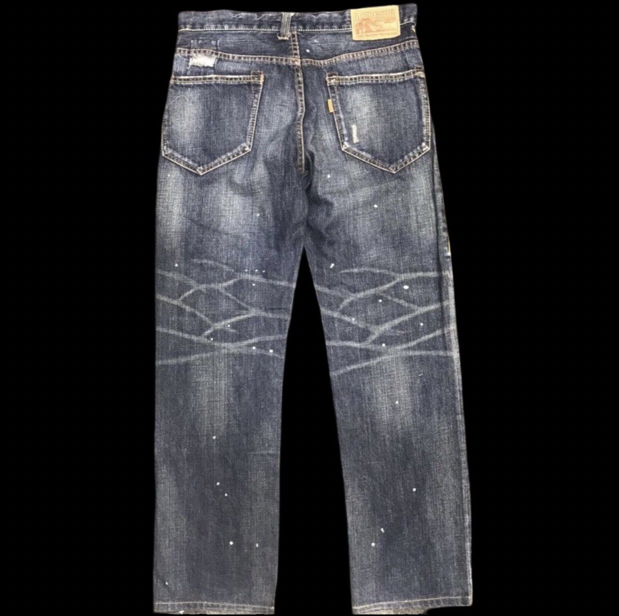 Japanese Brand RUSH HOUR Japan Painter Distressed Patchwork Jeans Size US 32 / EU 48 - 2 Thumbnail