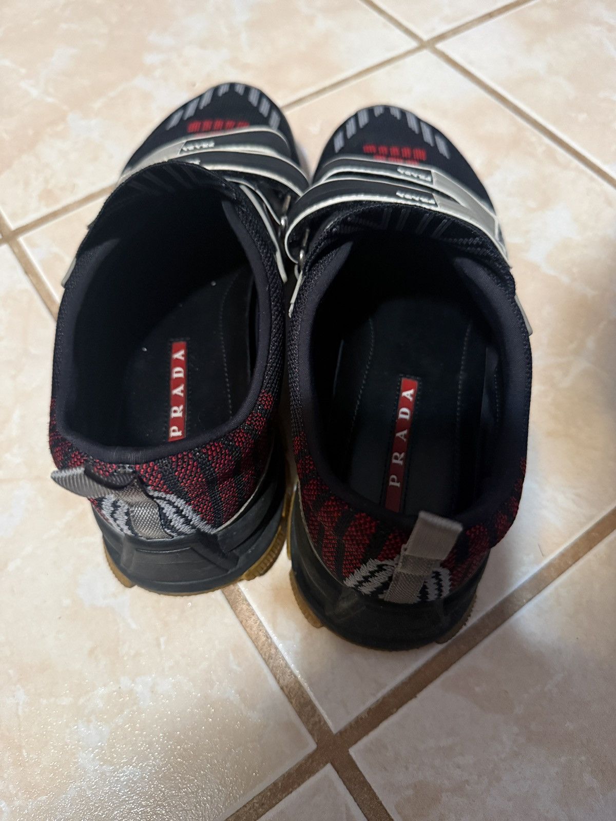 Prada Prada Black Knit Strap Trainers Size US 10 / EU 43 - 3 Thumbnail
