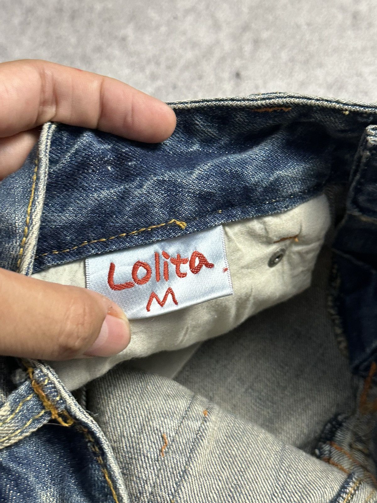 Tornado Mart 90s Japanese Lolita Distressed Studded Mud Wash Denim Jeans Size US 28 / EU 44 - 13 Thumbnail