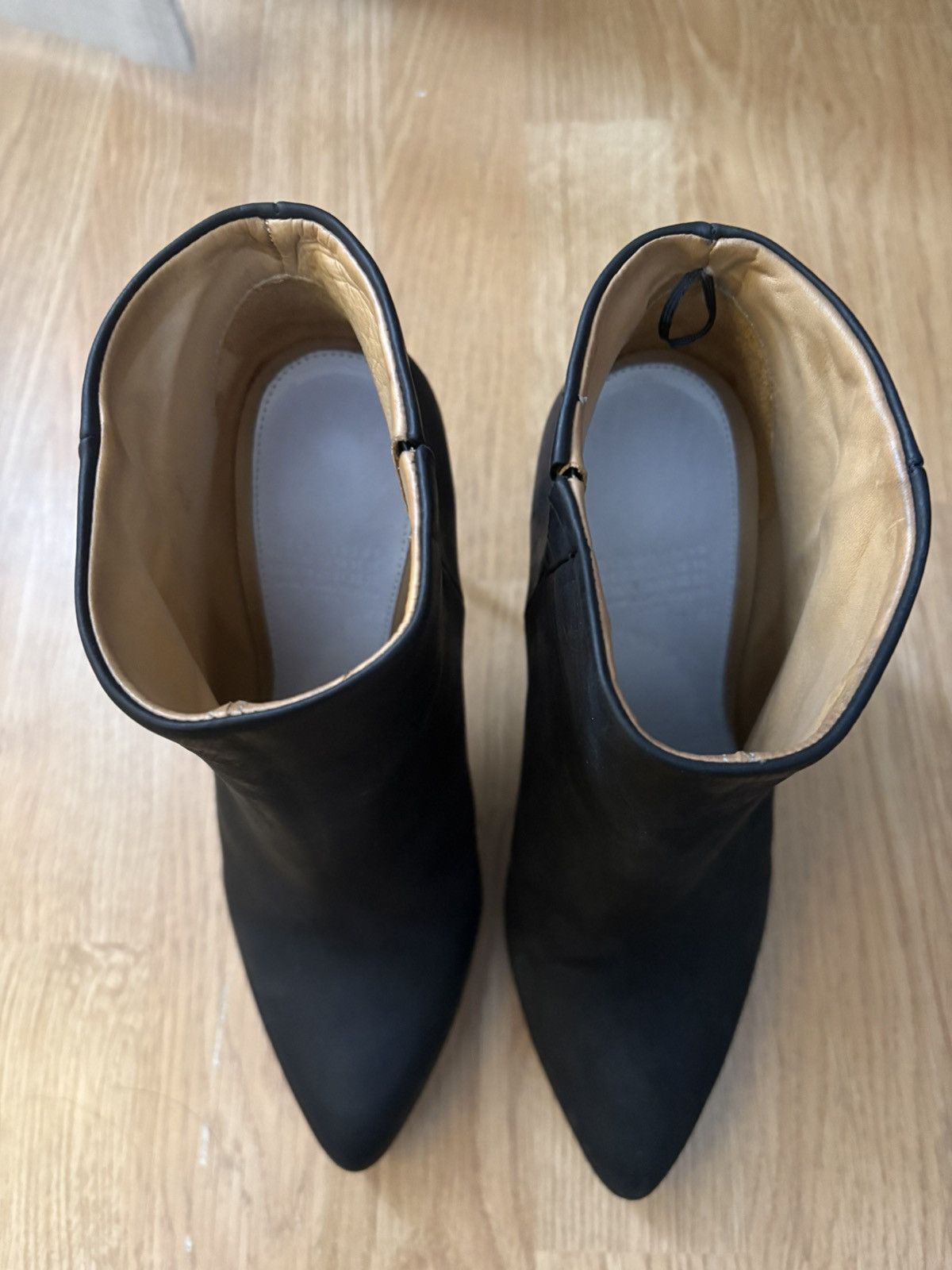 H&M × Maison Margiela H&M x Maison Martin Margiela Black Leather Boots Wedge Plexi Size US 7 / IT 37 - 5 Thumbnail