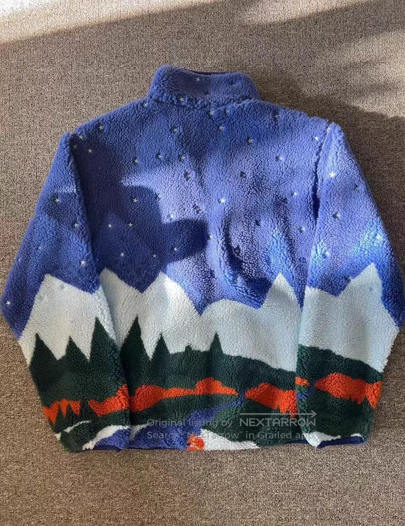 Palace Blue Mountain & Star Print Fleece Jacket - M. Size US M / EU 48-50 / 2 - 5 Thumbnail