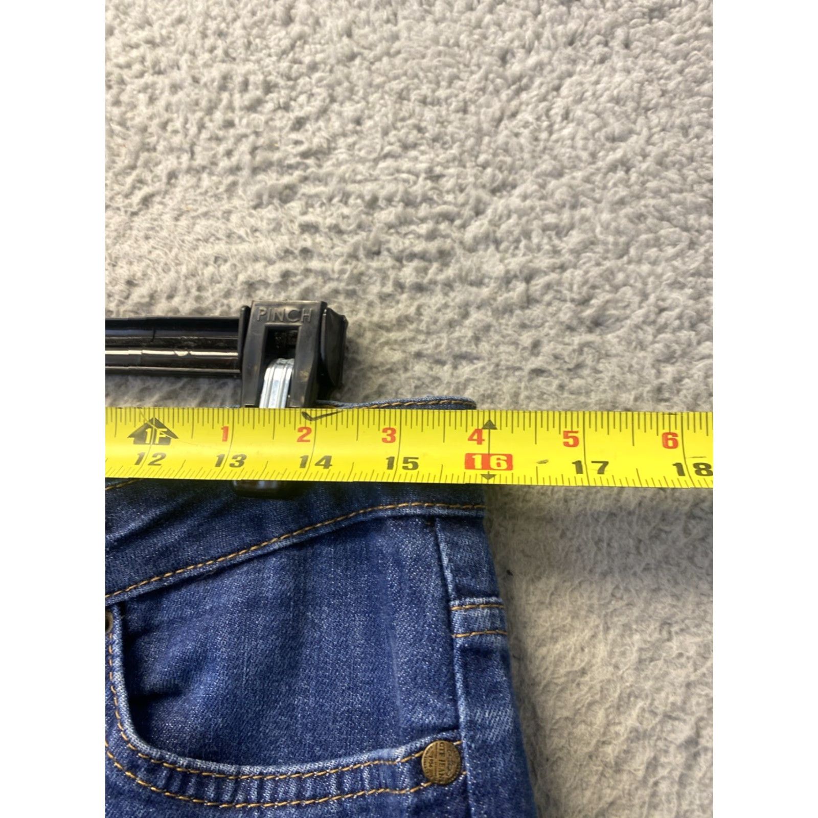 Denime CTF Jeans Women 32 Regular Mid Rise Dark Wash Blue Denim Stretch 5-Pocket Size 24" / US 00 / IT 34 - 6 Thumbnail