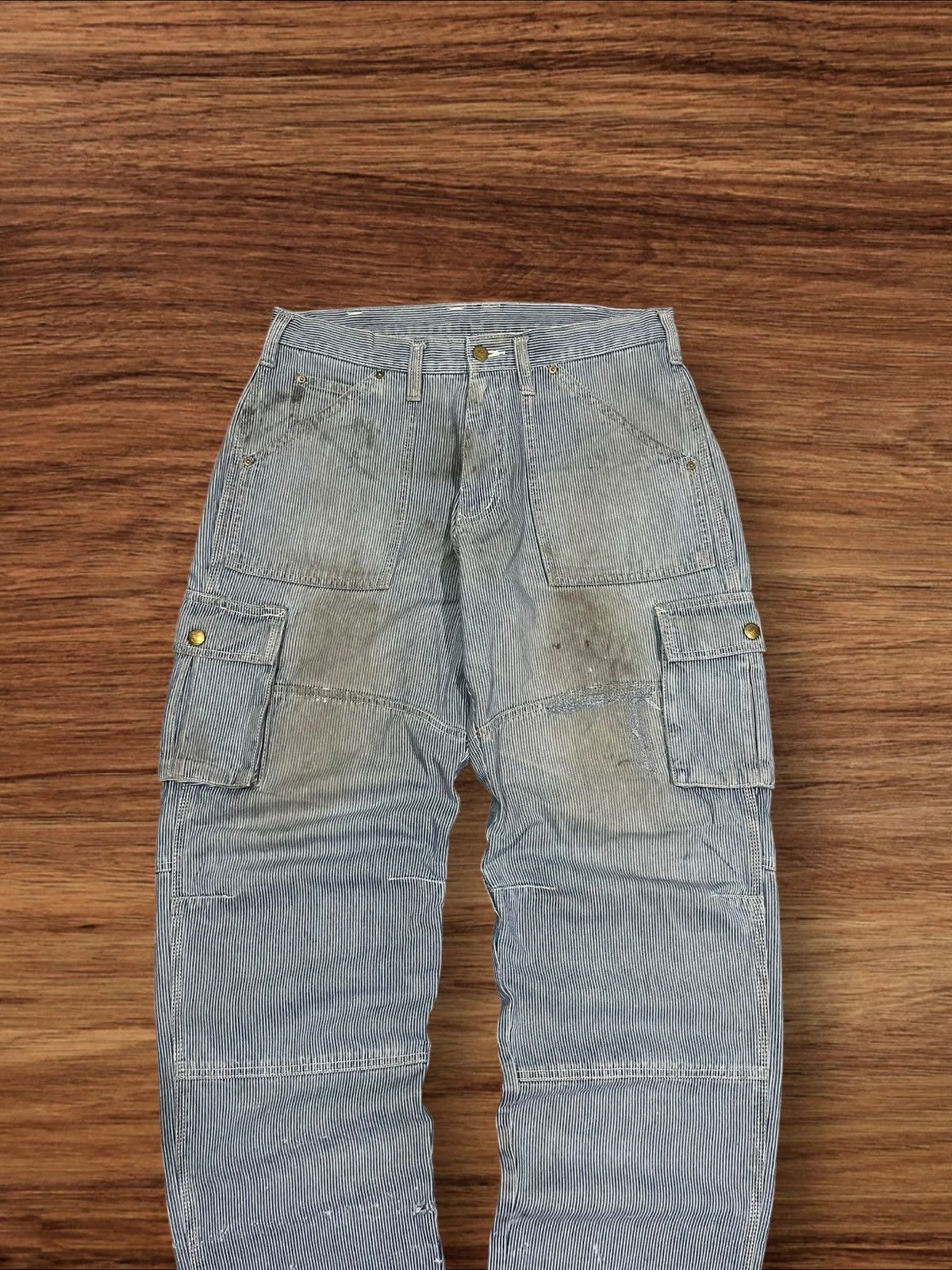 Carhartt × Vintage Vintage Dogman Wabash Carpenter Cargo Rusty Blue Wash Pants Size US 32 / EU 48 - 3 Thumbnail