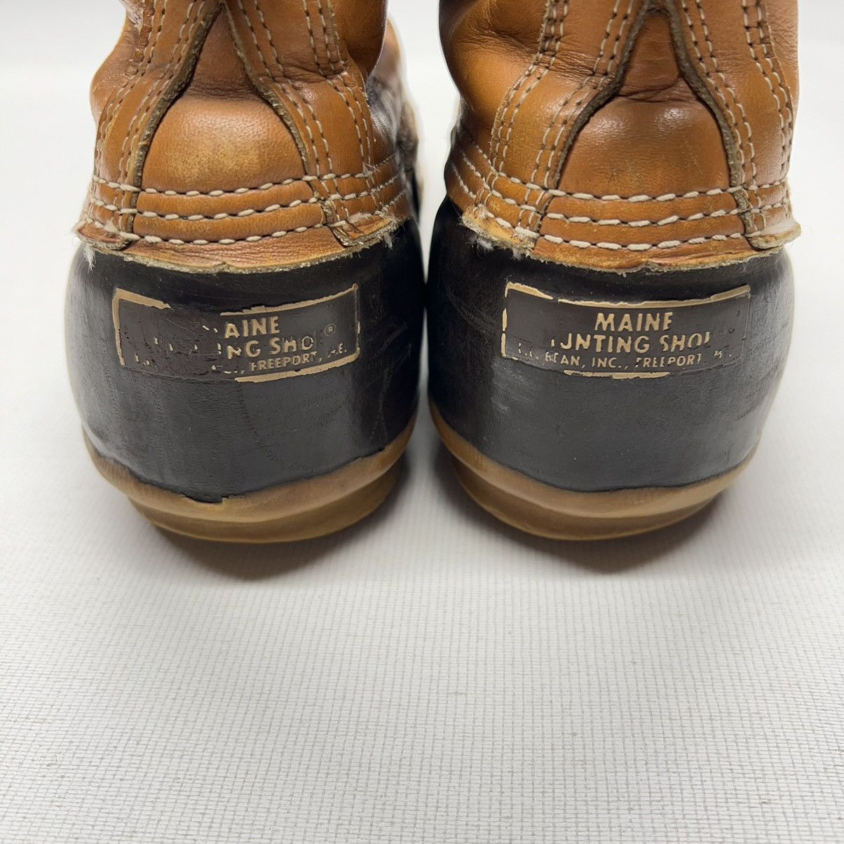 L.L. Bean × Vintage VTG LL Bean Duck Boots Brown Mid Lace Maine Hunting Outdoor Size US 13 / EU 46 - 12 Thumbnail