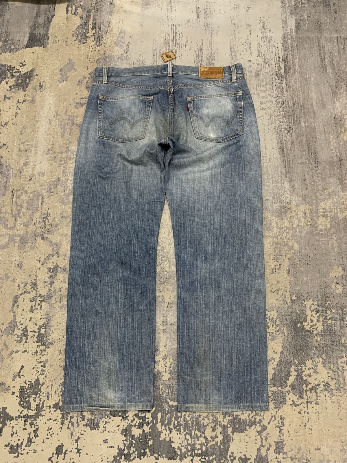 Edwin Vintage Edwin Distressed Baggy Jeans W37x29.5 Size US 37 - 8 Thumbnail