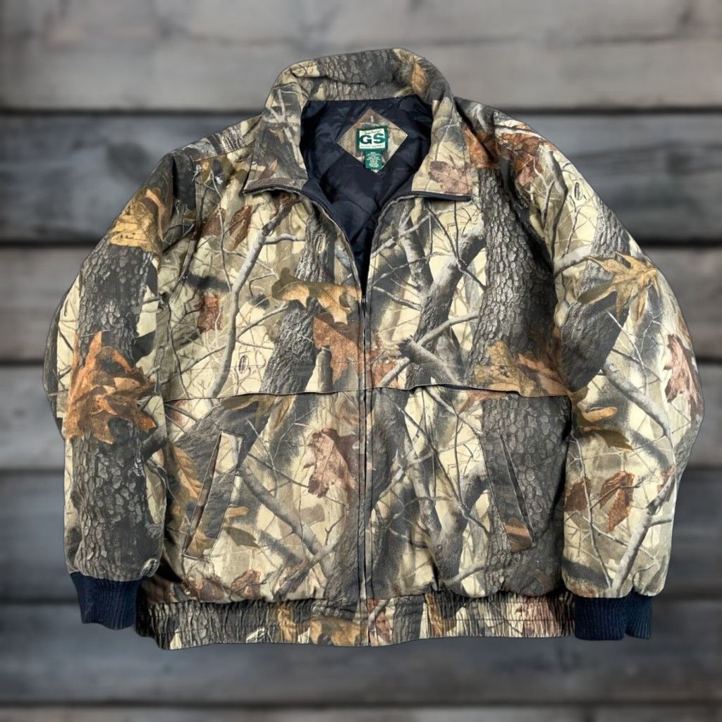 Realtree Gander Mountain Guide Series Camouflage Jacket Adult 2XL Realtree Hardwoods Camo Bomber Jacket Hipster Outdoor 90s Men Size US XXL / EU 58 / 5 - 1 Thumbnail