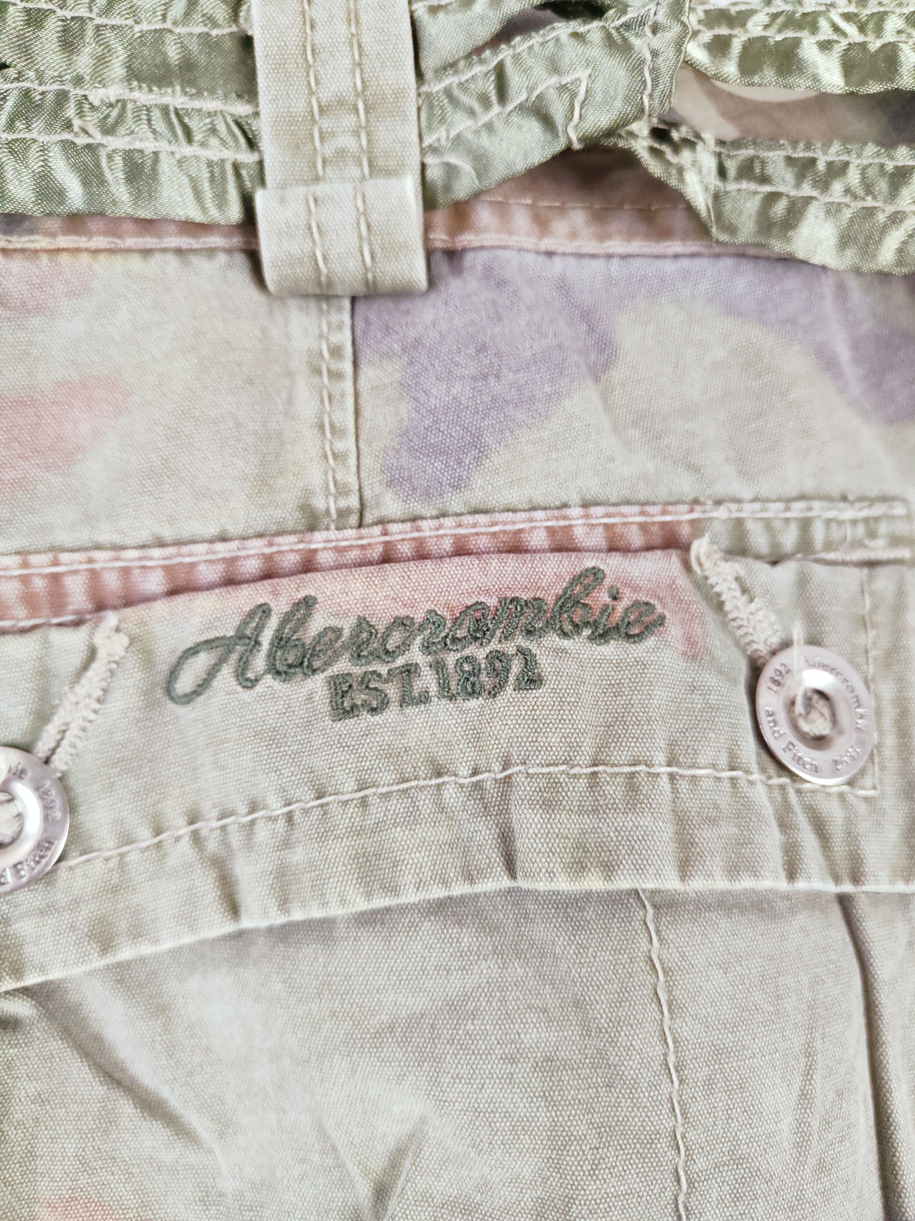 Abercrombie & Fitch Abercrombie Camouflage Multipocket Cargo Pants #W397 Size 27" / US 4 / IT 40 - 10 Thumbnail