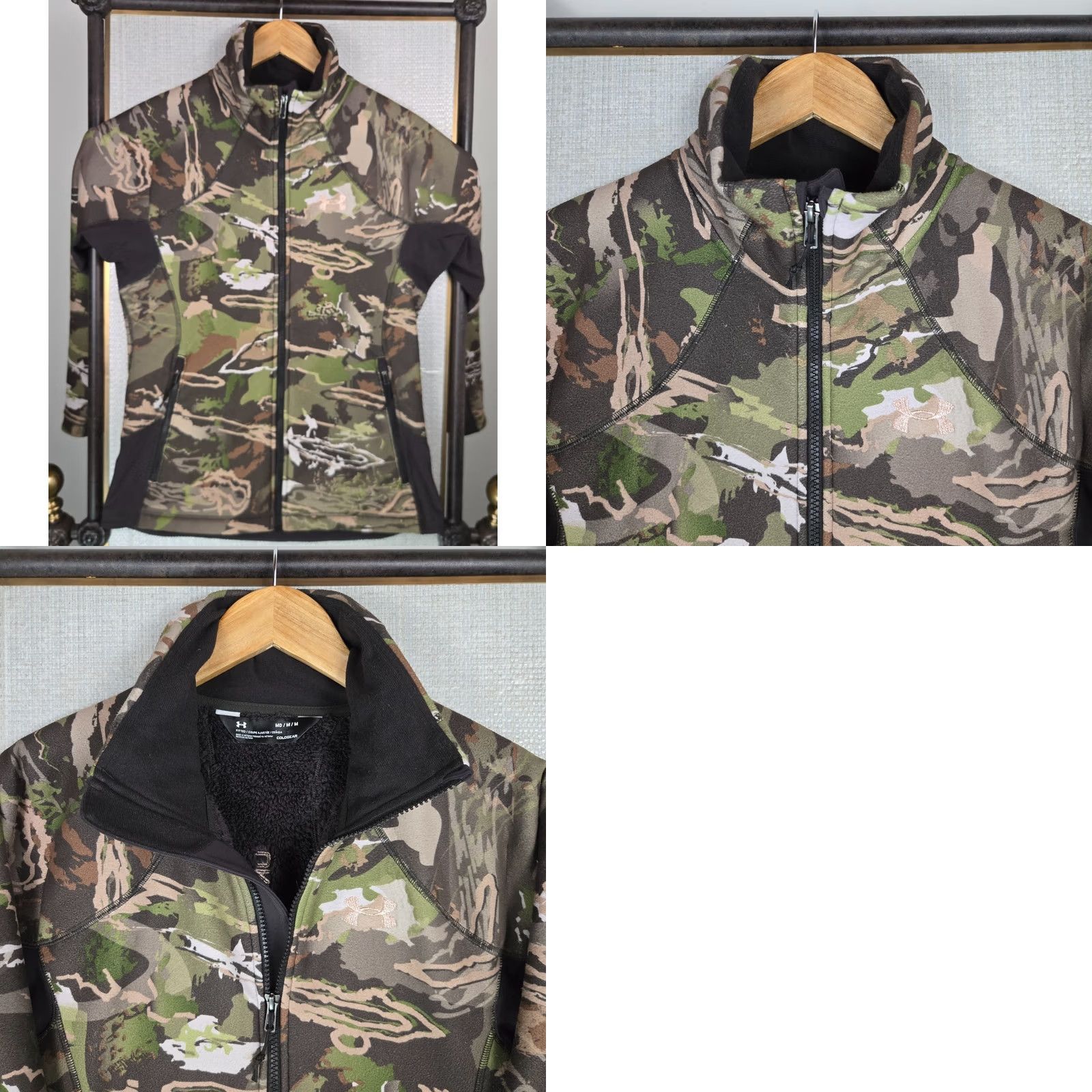Under Armour Under Armour Womens Ridge Reaper Sherpa Fleece Lined Camouflage Jacket Medium Green Utility Zip Pockets Full Zip Size M / US 6-8 / IT 42-44 - 9 Thumbnail