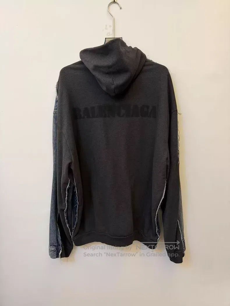 Balenciaga Balenciaga Patchwork Hooded Single Breasted Loose Casual D Size US M / EU 48-50 / 2 - 2 Thumbnail