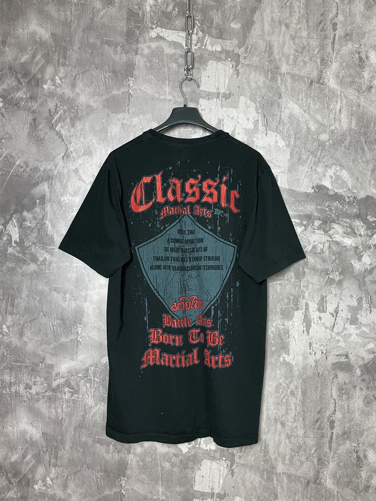 Band Tees × Japanese Brand × Vintage Vintage Y2K Muay Thai Boxing Double Sided T-Shirt Size US L / EU 52-54 / 3 - 12 Thumbnail