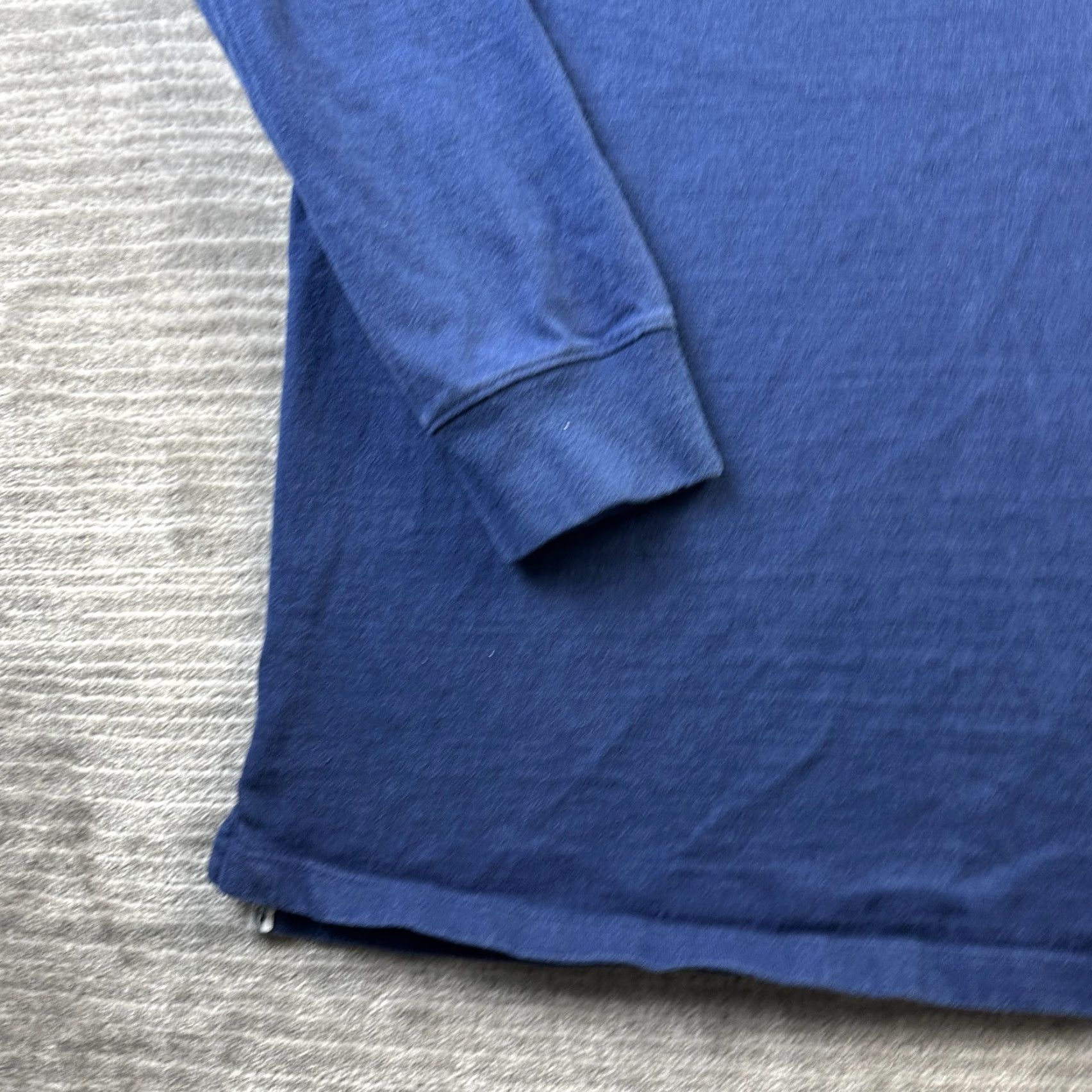 Lands' End VINTAGE Lands End Rugby Shirt Mens 2XLT 2XL Tall Blue Gray Long Sleeve Polo Size US XXL / EU 58 / 5 - 5 Thumbnail