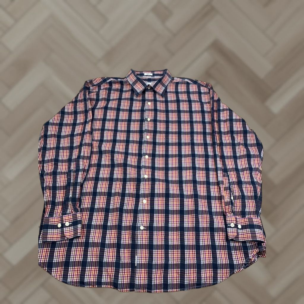 Peter Millar Peter Millar Button-Up Shirt Mens 2XL Blue Plaid Long Sleeve Button-Up Mens 2XL Multicolor Cotton Classic Preppy Size US XXL / EU 58 / 5 - 1 Thumbnail
