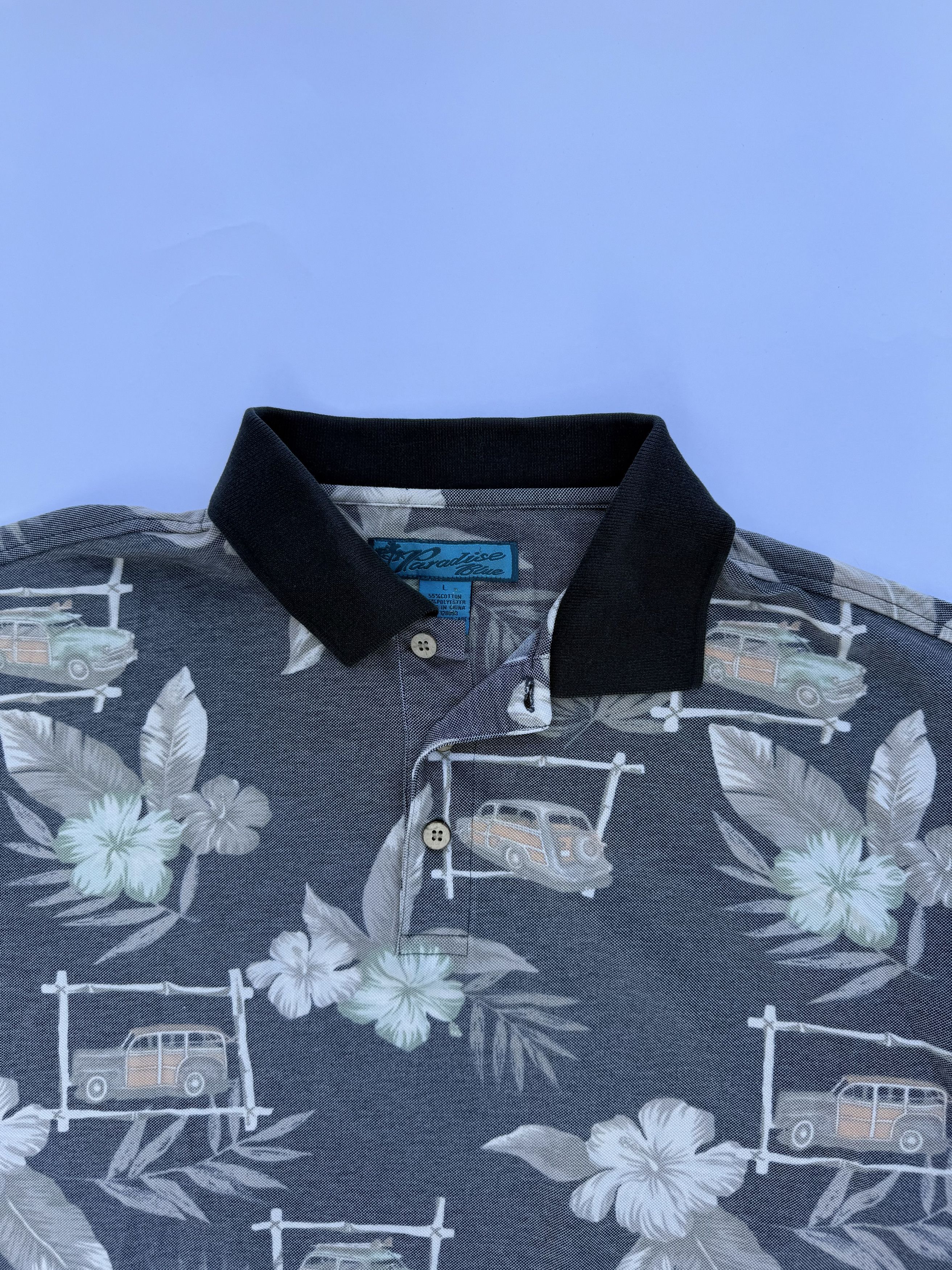 Vintage Vintage Floral Polo Shirt Size US L / EU 52-54 / 3 - 4 Thumbnail