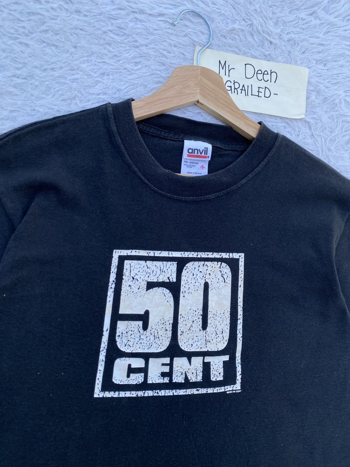 Rap Tees Rare Vintage 50 Cent Rapper Anvil Tshirt Size US S / EU 44-46 / 1 - 8 Thumbnail