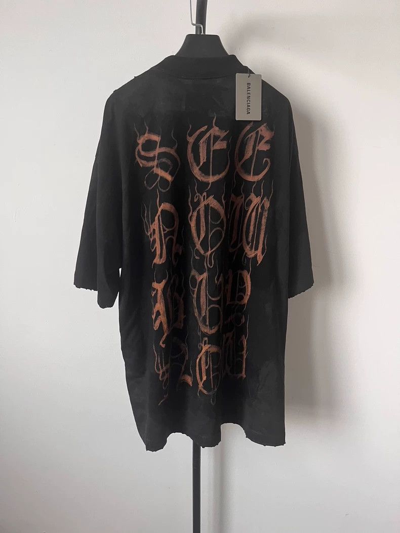 Balenciaga Balenciaga Sanskrit logo short sleeve T-shirt Size US XXS / EU 40 - 2 Thumbnail