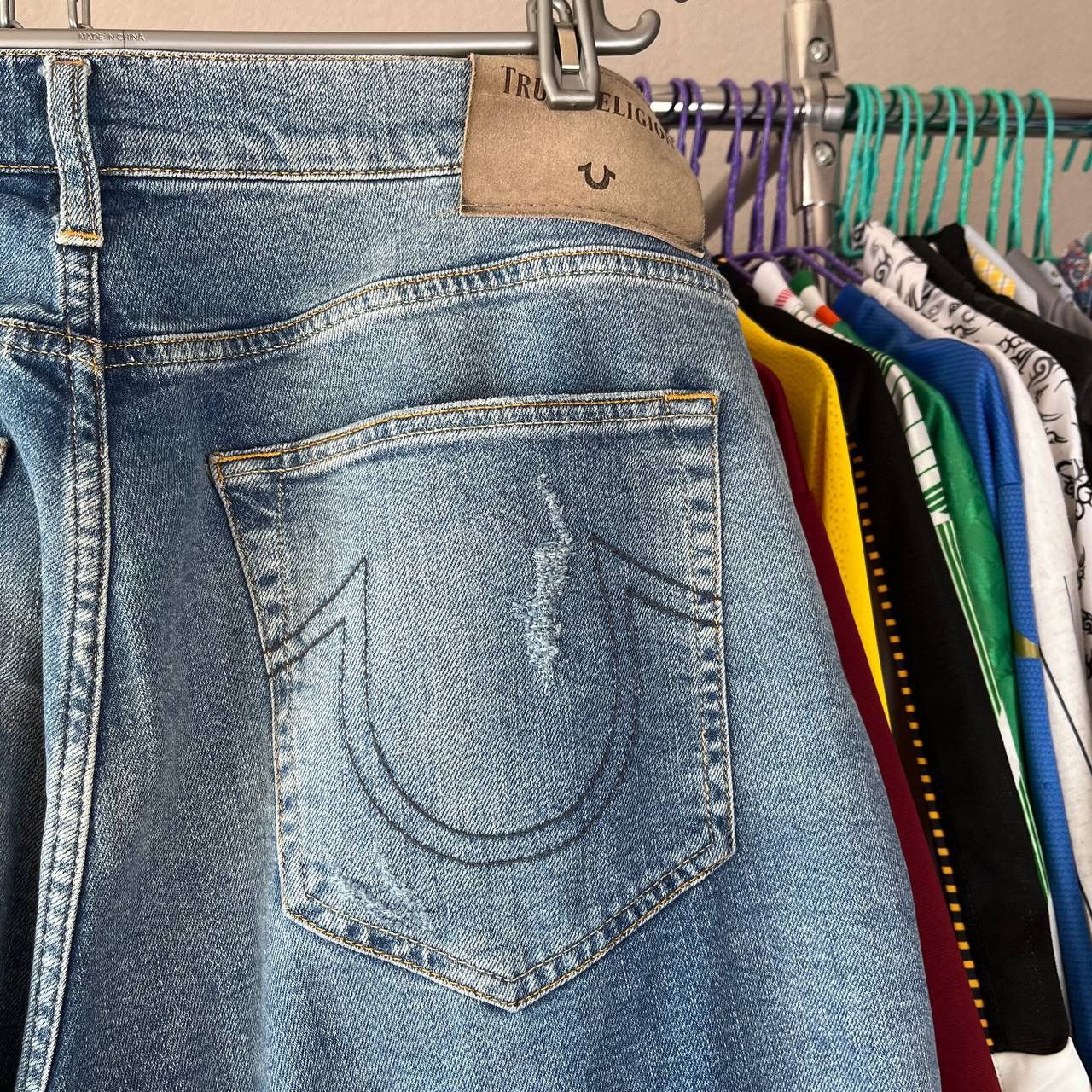 True Religion True Religion Rocco Relaxed Skinny Distessed Denim Pants Size US 36 / EU 52 - 6 Thumbnail