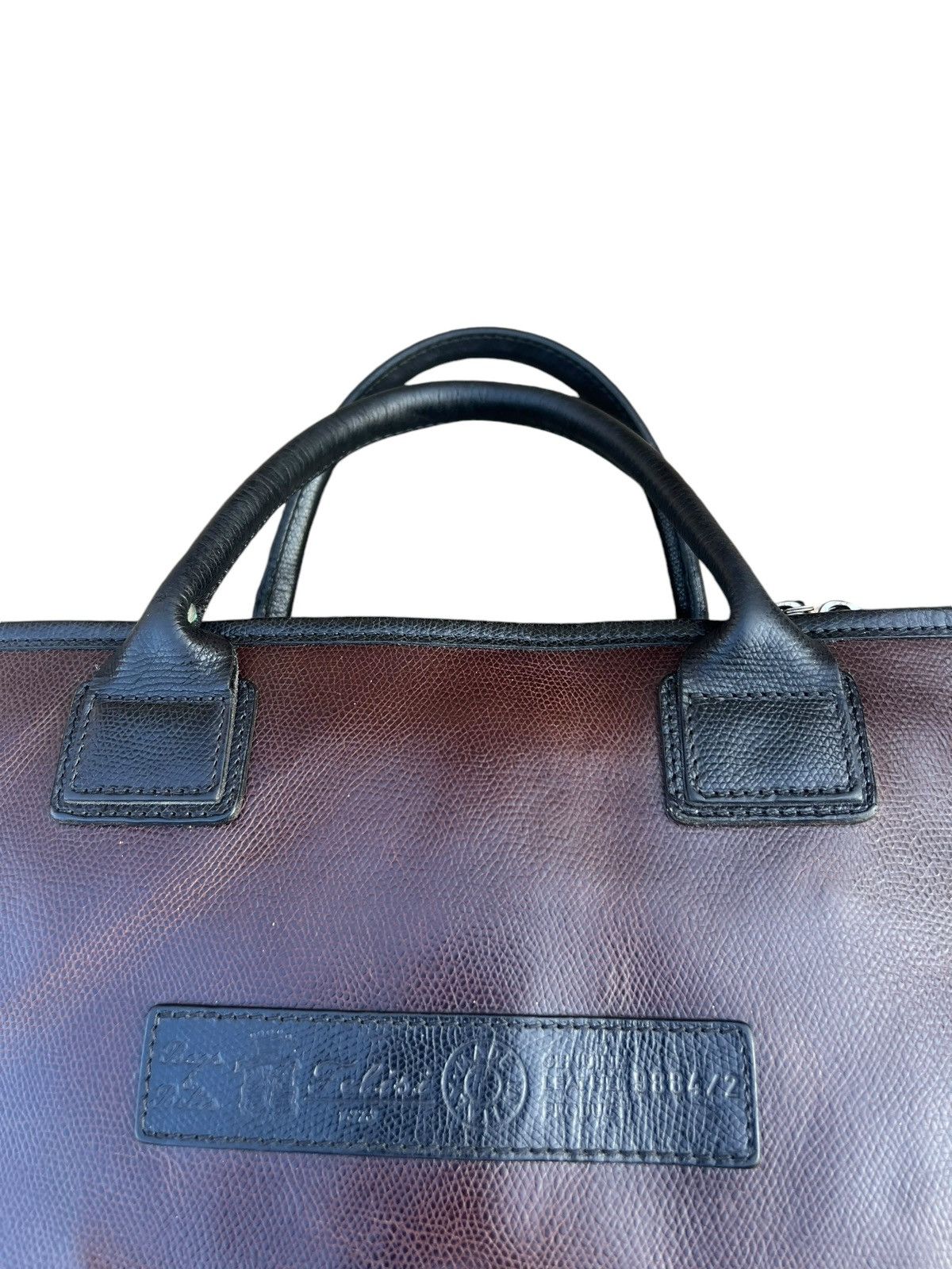Felisi Vintage Felisi Italy Distressed Patina Leather Handle Bag Size ONE SIZE - 9 Thumbnail