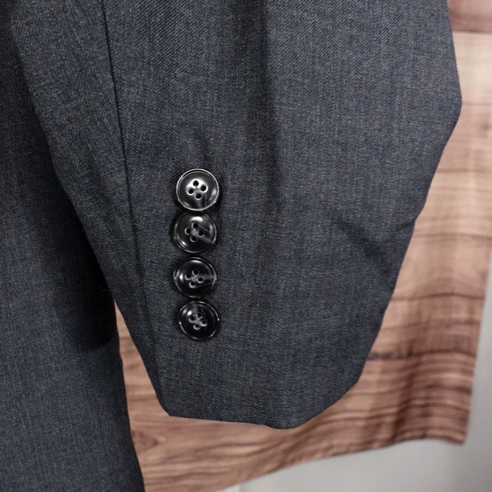 Michael Kors Michael Kors Mens Jacket 52R Gray Wool Polyester 2 Button Notch Lapel Size US L / EU 52-54 / 3 - 6 Thumbnail