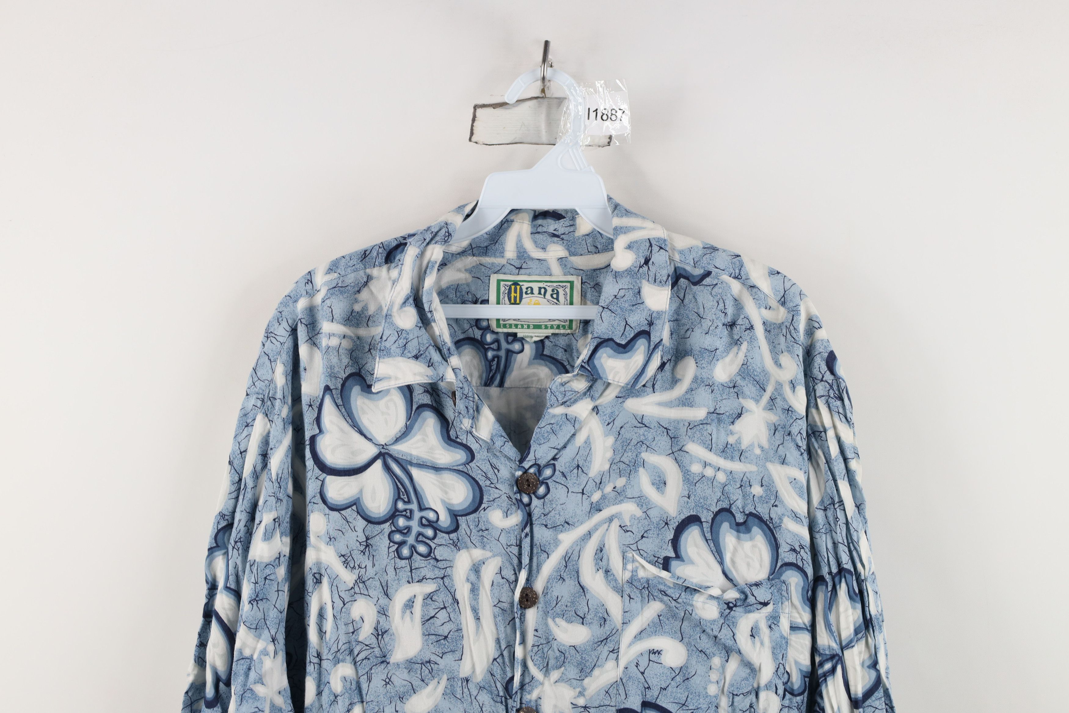 Vintage Vintage 90s Streetwear Flower Luau Hawaiian Button Shirt Size US XL / EU 56 / 4 - 2 Thumbnail