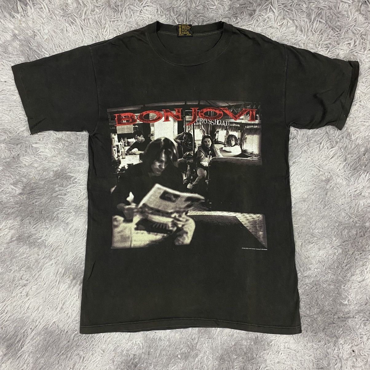 Band Tees × Brockum × Vintage Vintage rock band bon jovi album art cover crossroad Size US L / EU 52-54 / 3 - 1 Thumbnail